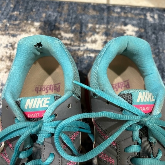 Nike Dart X PolySorb Gray & Blue Tennis Shoes Size 8 - Picture 7 of 13